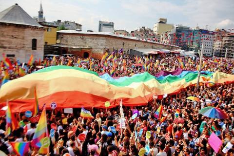 Istanbul's 2013 Pride March, in happier times. Source: Wikipedia Commons.